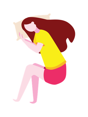 Woman Sleeping Illustration
