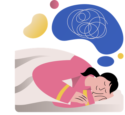 Woman sleeping in deep sleep  Illustration