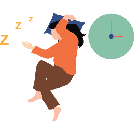 Woman sleeping well  Illustration