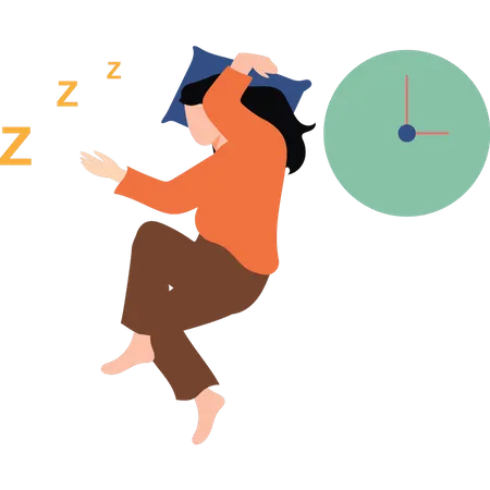 Woman sleeping well  Illustration