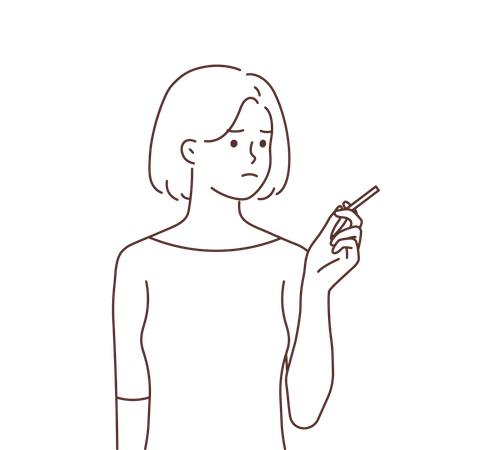 Woman smoking  Illustration