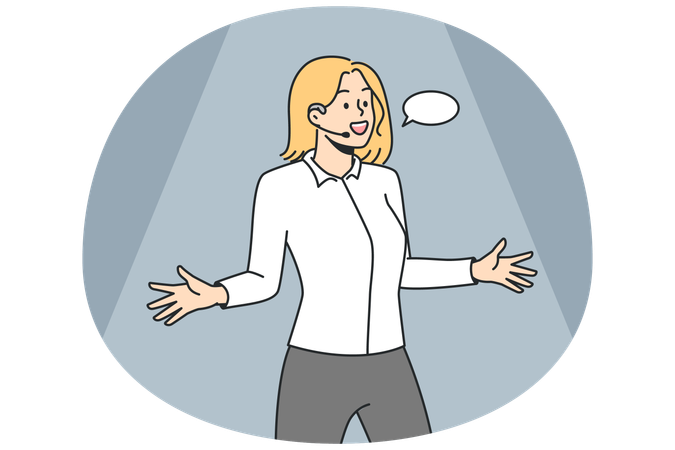 Woman Speaker  Illustration
