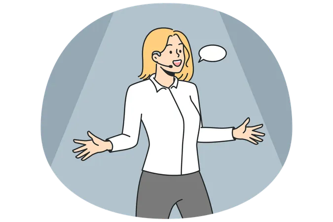 Woman Speaker  Illustration