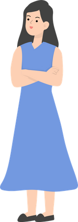 Woman Standing Illustration