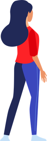 Woman Standing  Illustration