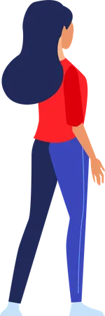 Woman Standing  Illustration