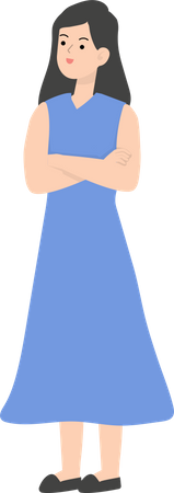 Woman Standing  Illustration