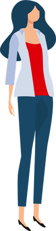 Woman Standing  Illustration