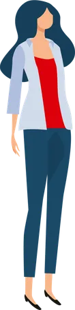 Woman Standing  Illustration