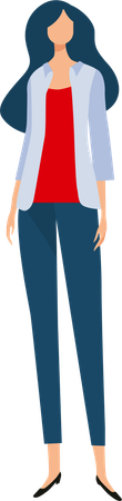 Woman Standing  Illustration