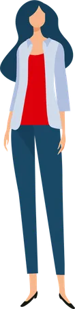 Woman Standing  Illustration