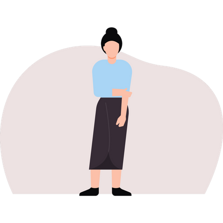 Woman standing  Illustration