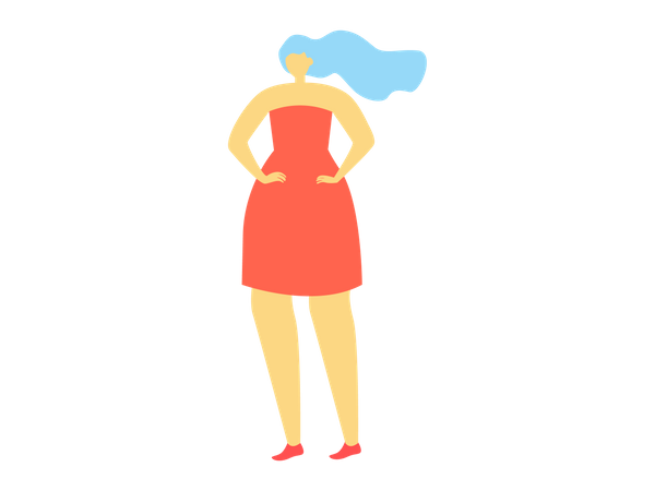 Woman standing  Illustration