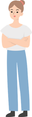 Woman Standing  Illustration