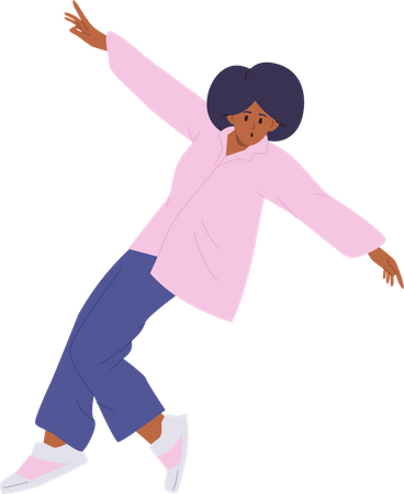 Woman street break-dancer  Illustration