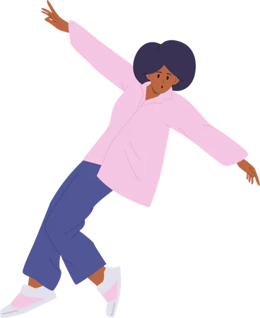 Woman street break-dancer  Illustration