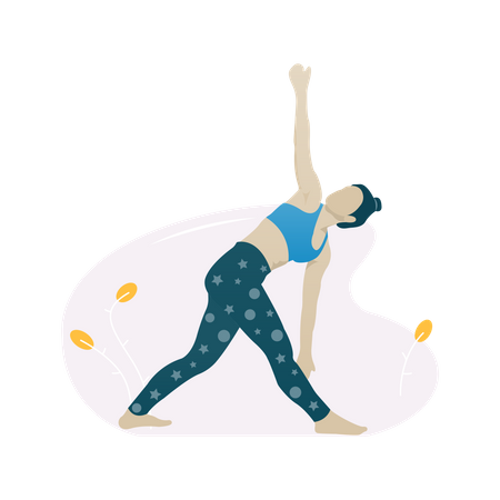 Woman stretching  Illustration
