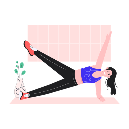 Woman stretching  일러스트레이션