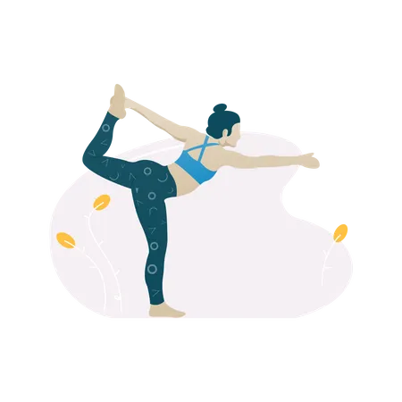 Woman stretching body  Illustration