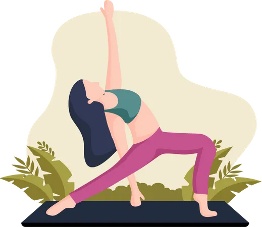Woman stretching body  Illustration