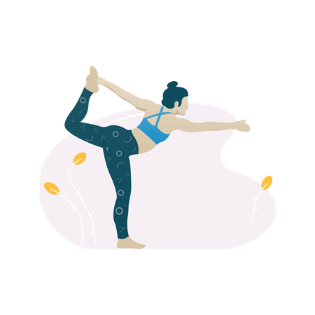 Woman stretching body  Illustration