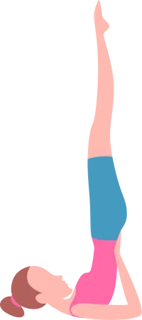 Woman stretching body  Illustration