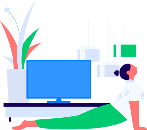 Woman stretching her body  Illustration