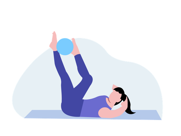 Woman stretching her body  Illustration