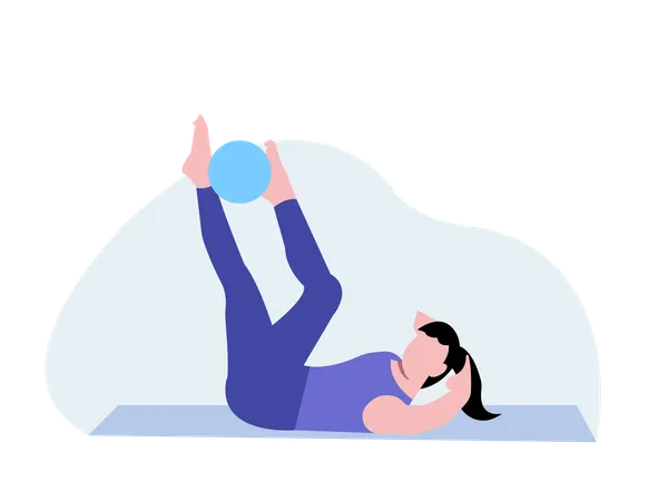 Woman stretching her body  Illustration