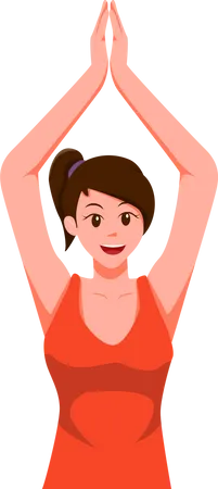 Woman Stretching  Illustration