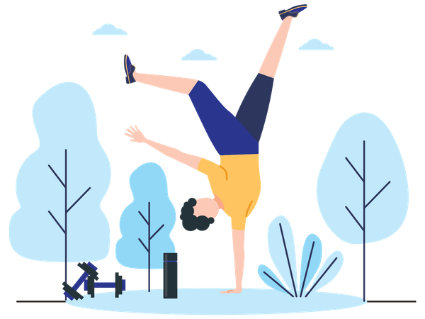 Woman Stretching  Illustration