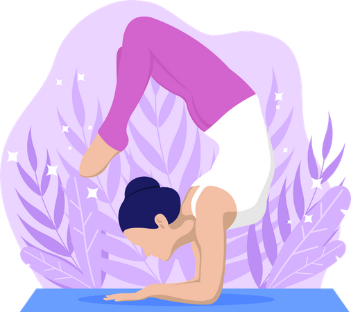 Woman Stretching  Illustration