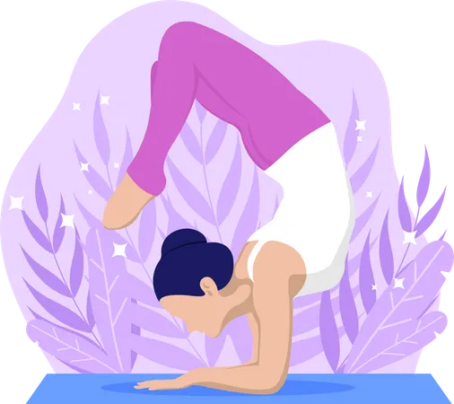 Woman Stretching  Illustration