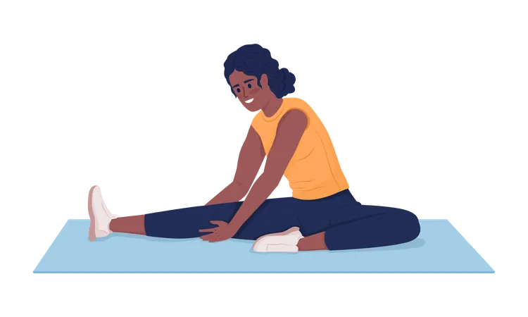 Woman stretching  Illustration