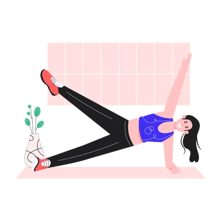 Woman stretching  Illustration