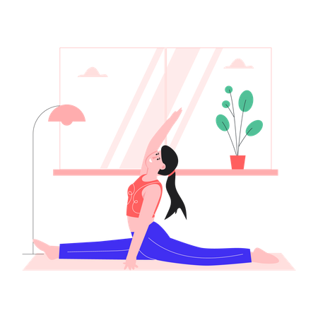 Woman stretching  Illustration