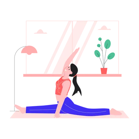 Woman stretching  Illustration