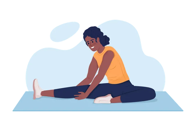 Woman stretching  Illustration