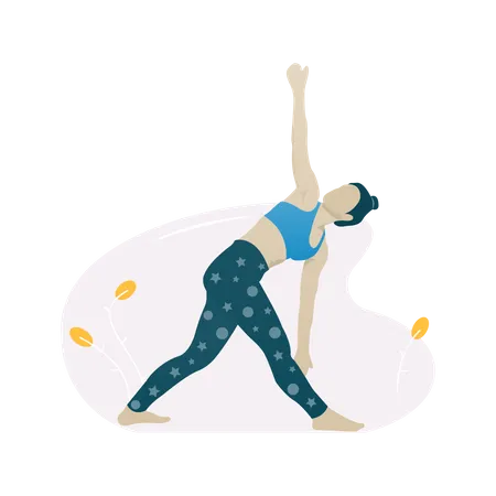 Woman stretching  Illustration