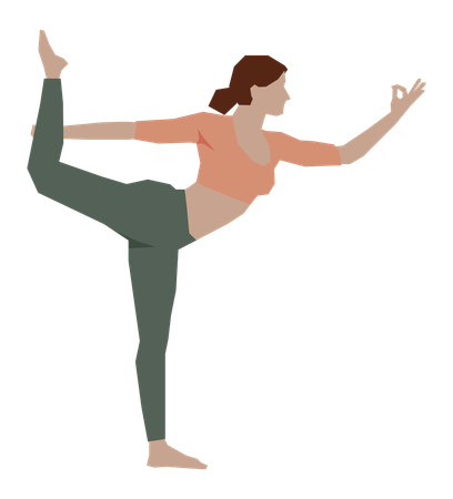 Woman stretching  イラスト