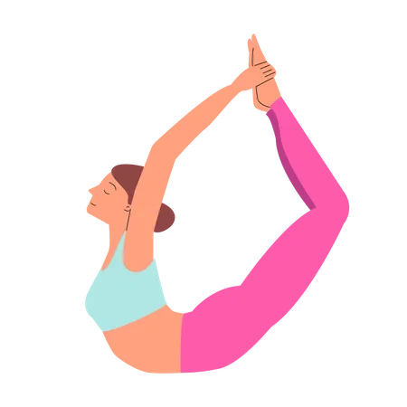 Woman stretching on floor Illustration