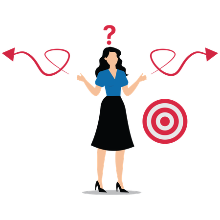 Woman Strives and reaches goal  Illustration