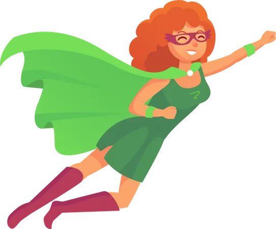 Woman Superhero Illustration