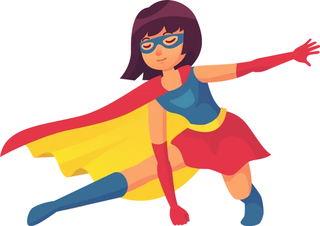 Woman Superhero Illustration