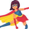 female superhero illustration svg