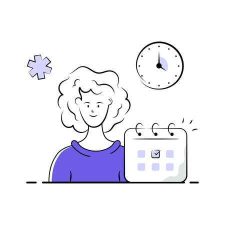 Woman takes Medical Appointment  Illustration