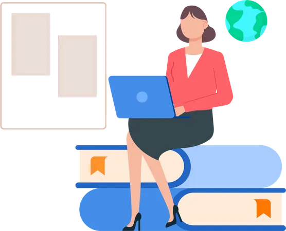 Study Flat Illustration In This Design You Can See How Technology Connect To Each Other Each File Comes With A Project In Which You Can Easily Change Colors And More Illustration