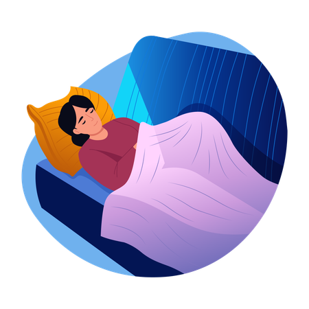 Woman taking healthy nap  Illustration