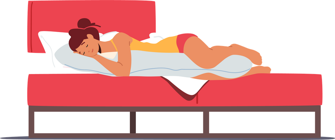 Woman taking nap  Illustration