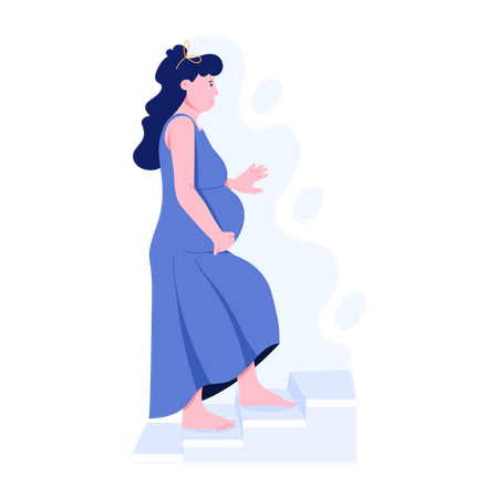 Woman taking Pregnancy Care  Illustration